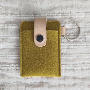 Graf Lantz Merino Wool Felt Key Card Case - Green